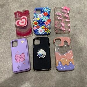 iPhone 11 Phone Case Bundle Hello Kitty Flowers Heart Bows